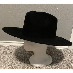 Charlie 1 Horse Hat Cowboy Fitted Mens Small Black Western Wide Brim Felt Wool